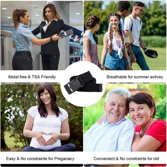 XZQTIVE Canvas Web Belt, Cool Cargo Belt with Plastic Buckle, Hip Hop Streetwear main image 4